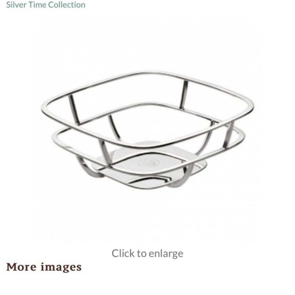 Christofle Silver Time Bread Basket & Napkin Weight